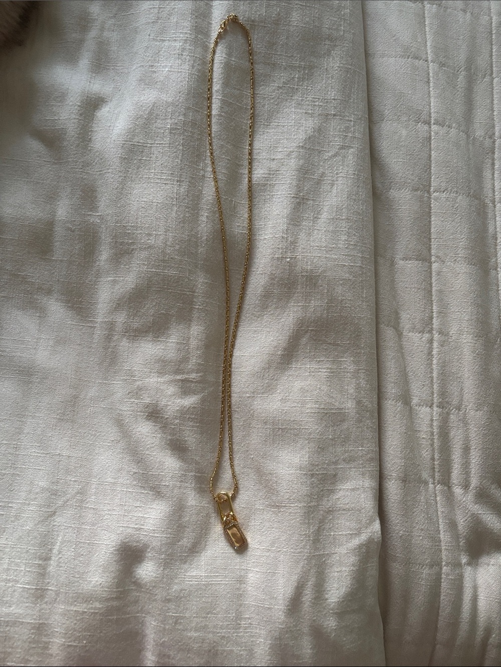 J. Crew Gold Link Pendant Necklace